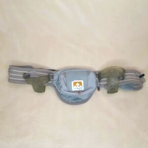 Light Gray Waist Belt Pack with Dual Bottle Holders